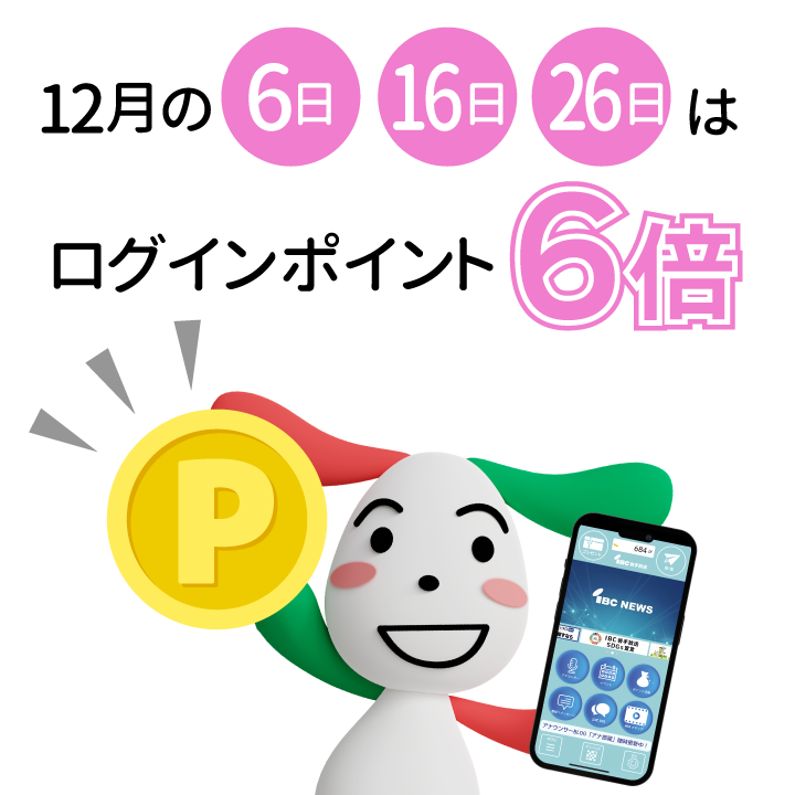６６周年 12月の６のつく日は６倍ポイント