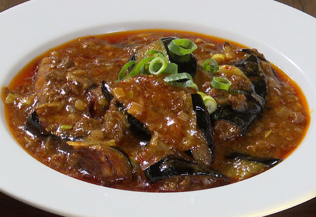 「チンシュイ」（花巻市）の麻婆茄子